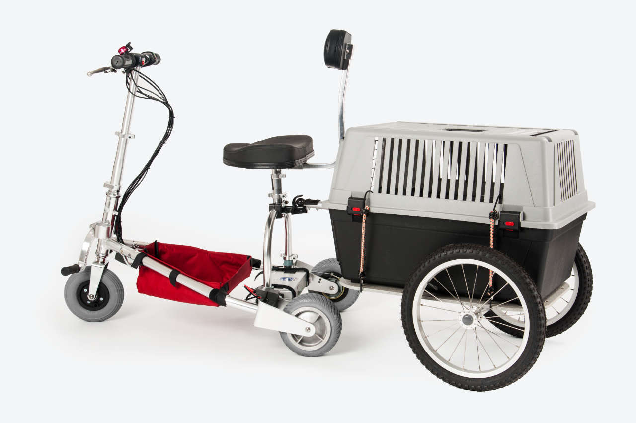Trailer for electric vehicle with transport box